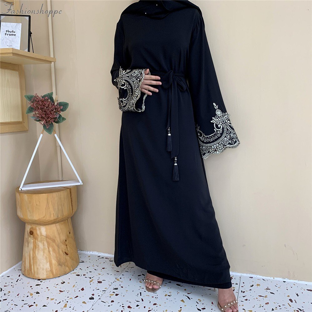 Abaya 두바이 터키 이슬람교 Hijab 복장 기모노 터키 이슬람교 의류 Maxi 복장 여자를위한 Abayas Vestidos Mujer Robe Musulman